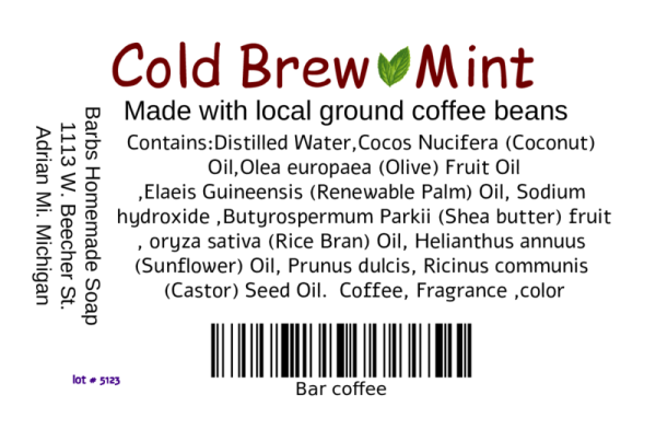 Cold Brew and Mint Bar Soap - Image 3