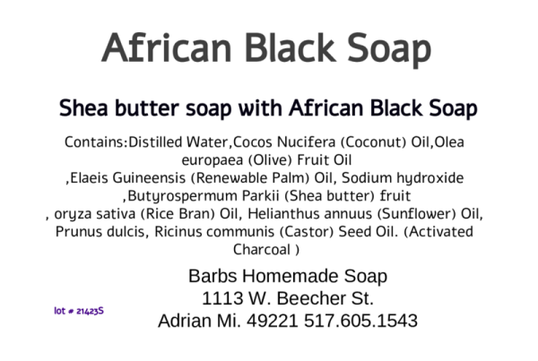 African Black and Shea Bar Soap - Image 3
