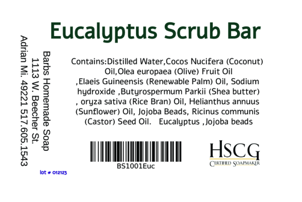 Breathe Scrub Bar Soap(Eucalyptus) - Image 3