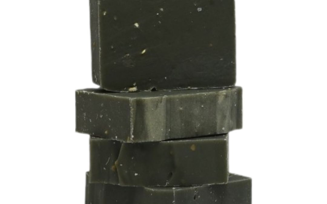 A stack of Pine Tar Bar Soap and for the blog what is pine tar soap?