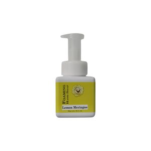 Lemon Meringue foaming hand soap in a white bottle